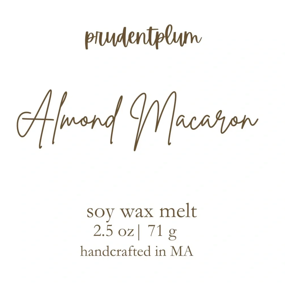 Almond Macaron Soy Wax Melt 2.5 oz | Melts For Wax Warmer Clamshell